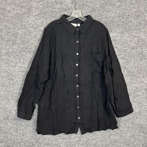 Belle By Kim Gravel Gotta Have It Cotton Gauze Summer Night Shirt Size XL Black